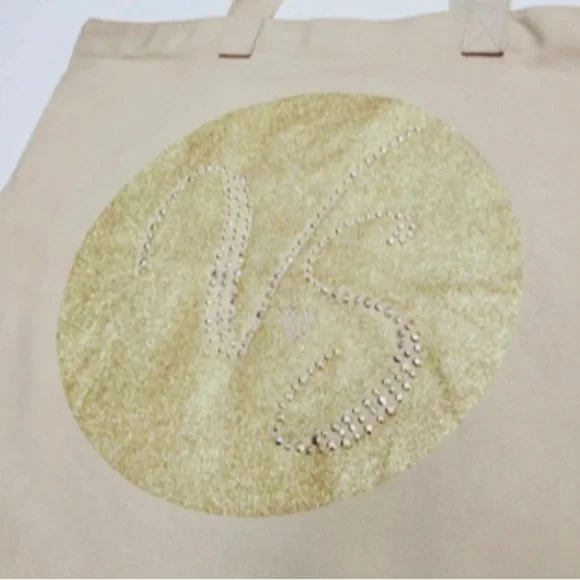 Victoria's Secret Gold and Tan Studded Tote Bag NWT - Picture 3 of 5